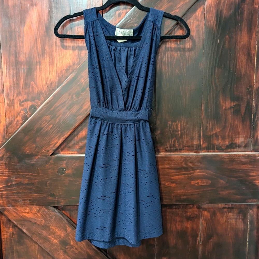 Navy swim cover-up